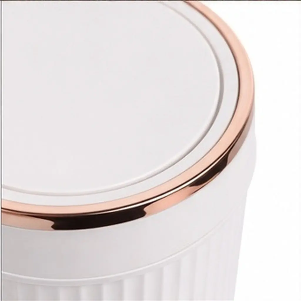 Slim 12L Bathroom Trash Can with Lid Elegant Modern Design Odor-Sealing Lid for Small Bathrooms Restrooms Hotel Home Use