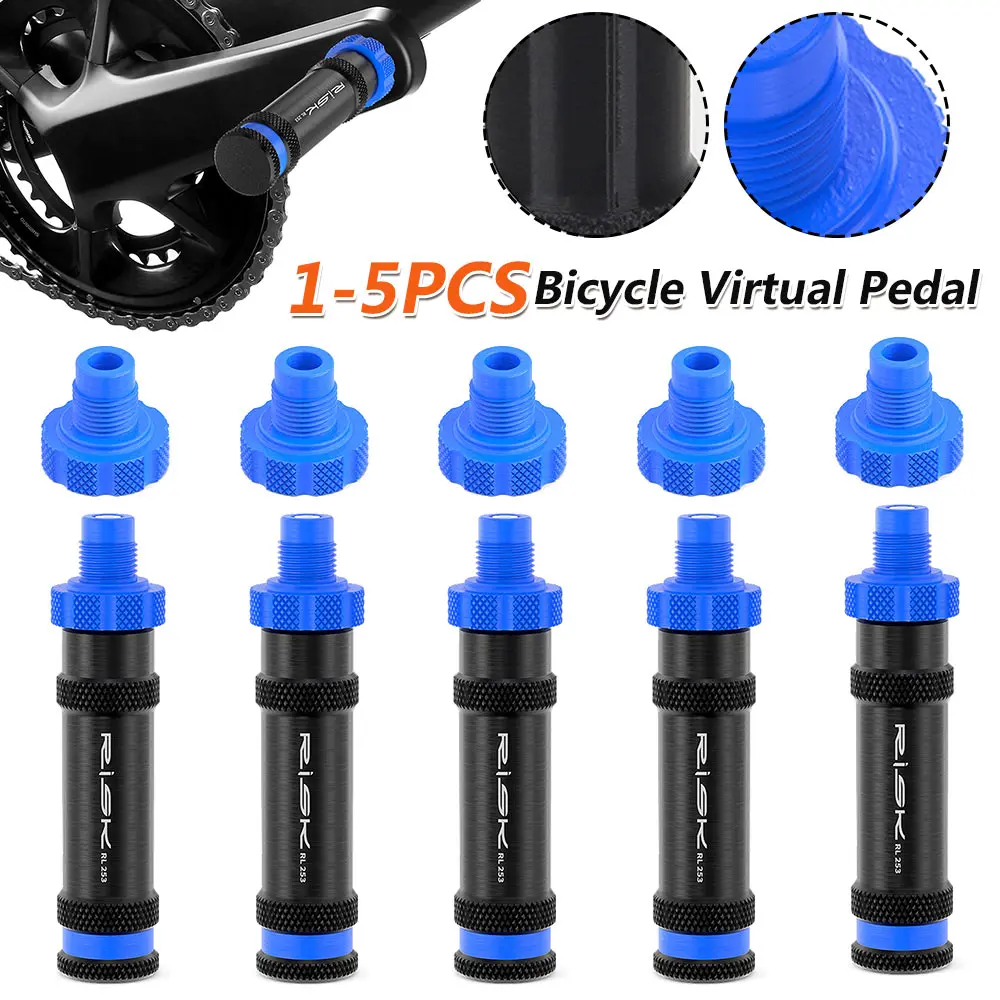 1/2/3/4/5PCS Bicycle Dummy Pedal Tool Easy On/Off Rotate Crank Bike Threaded Dummy Pedal Tool for MTB Road Bike