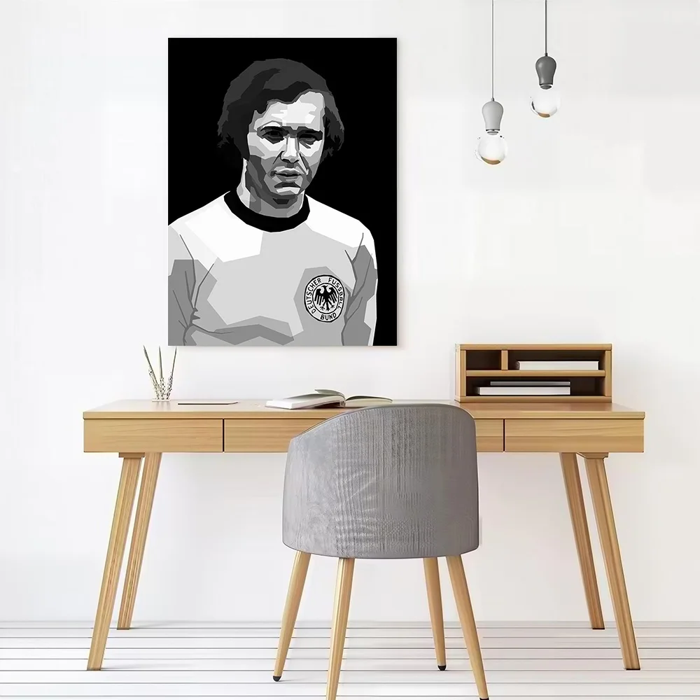 Franz Beckenbauer BW Poster Customizable Printed Canvas Painting for Pictures Wall Art Home Decorations Room Ornaments Wand Deko