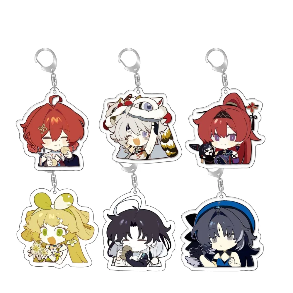 Fans Gift Charm Anime Game Wuthering Waves HD Figures Jiyan Yinlin CALCHARO Acrylic Keychain Bag Pendant Accessories About 6cm