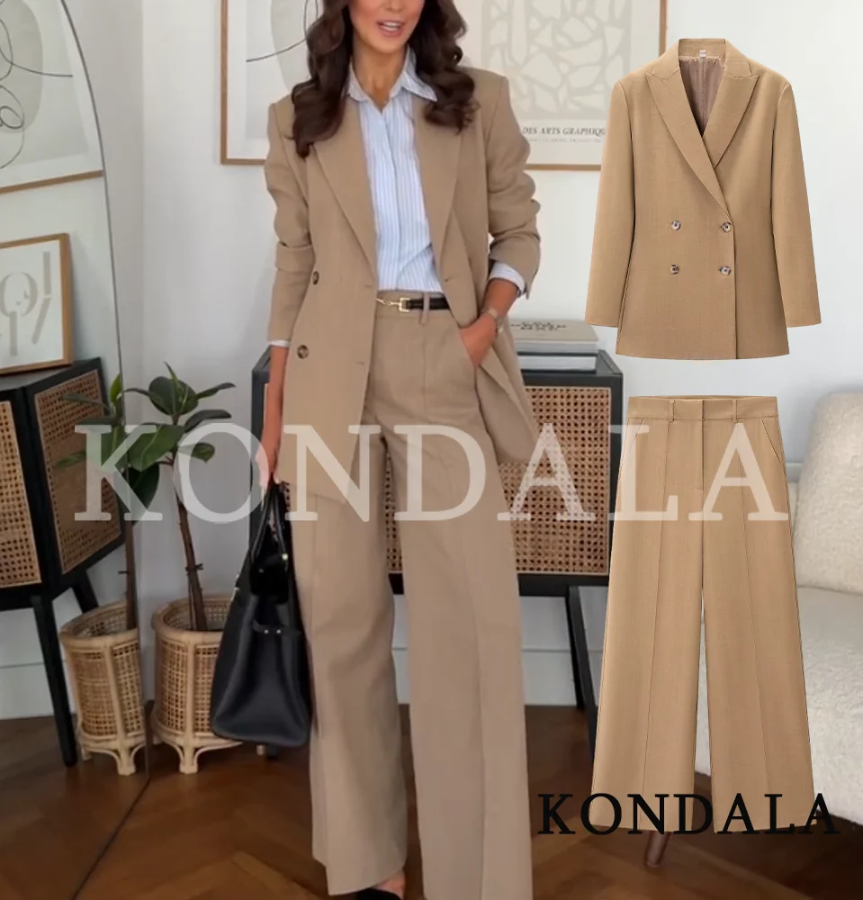 Ensemble Blazer Chic femme pantalon long