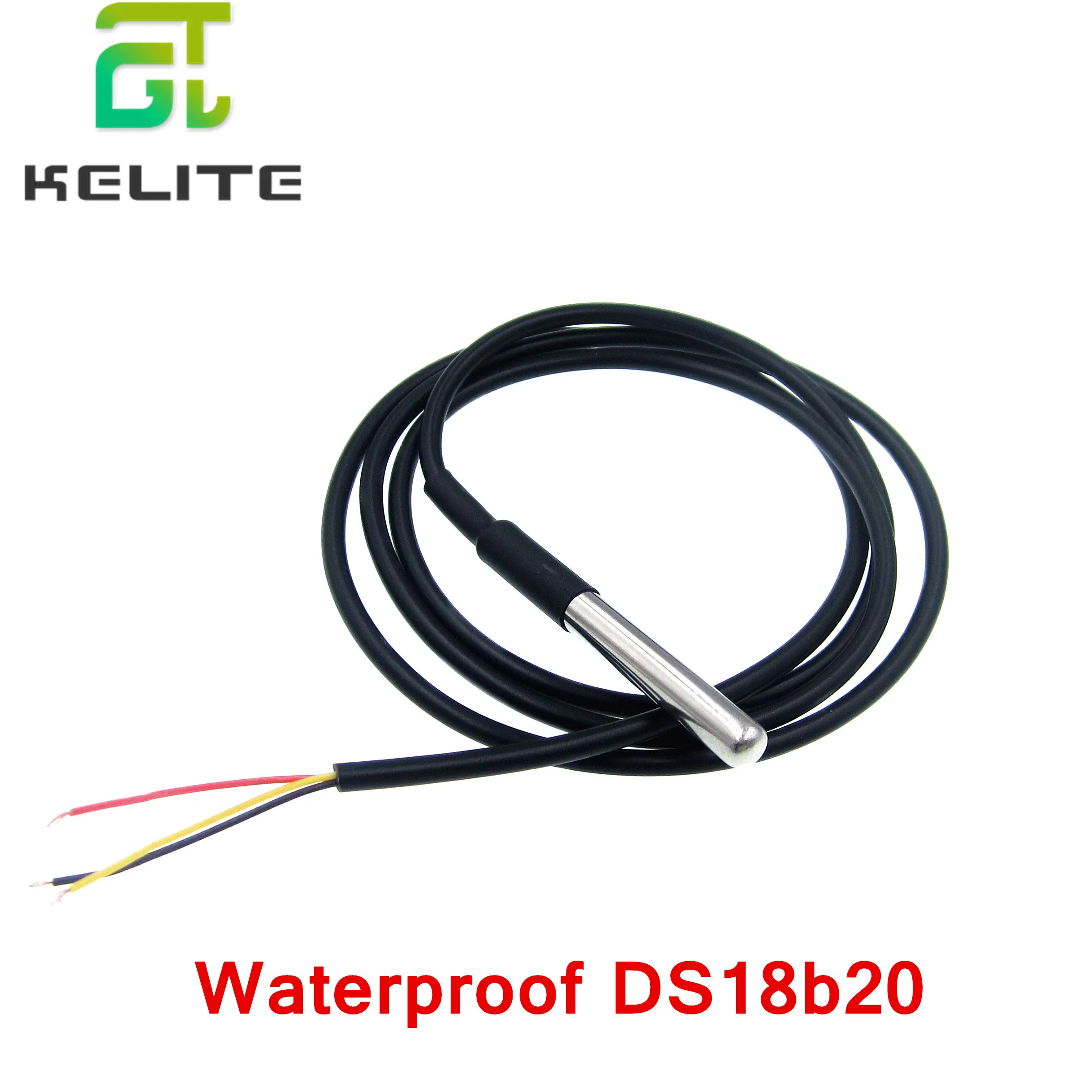 DS18B20 Stainless steel package 1 meter/2meter/3meters waterproof DS18b20 temperature probe temperature sensor 18B20