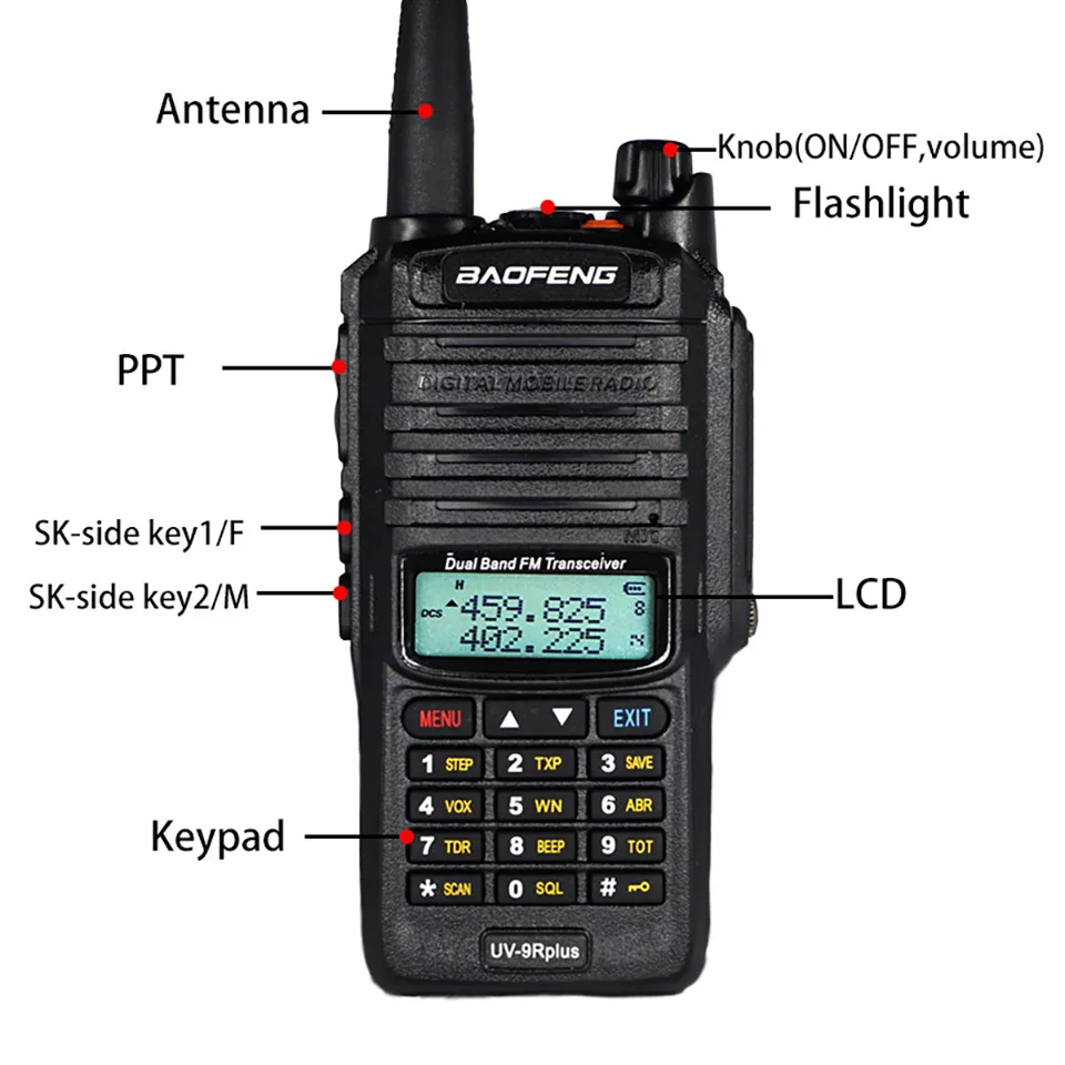 Bao feng UV-9RPLUS 8W walkie talkie long range amateur radio two way radios powerful Wireless set for hunting