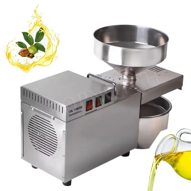 Commercial Small Full Automatic Hot And Cold Domestic Oil Press Low Noise New Stainless Steel Oil Press Household