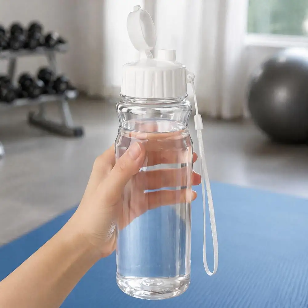 Portable Flip Lid Hydration Bottle Sports Water Bottle with Flip Lid 550ml Leak-proof Portable Hydration Cup Outdoor Fitness Gym