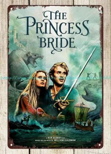 collectible bed Princess Bride Movie Poster metal tin sign