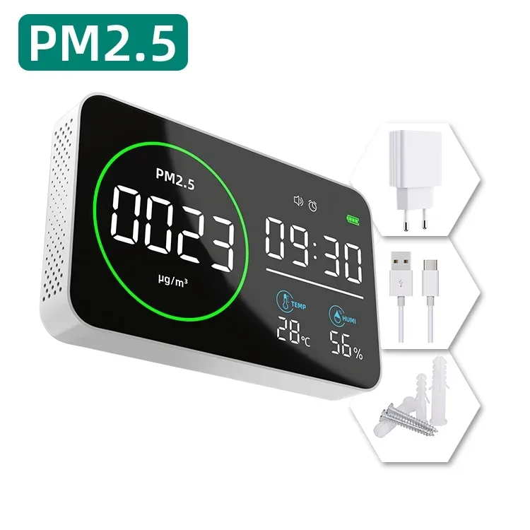 New Design Air Quality Detector PM2.5 Meter Indoor Digital PM1.0 PM10 Tester Meter Monitor PM2.5 Gas Analyzer for Office