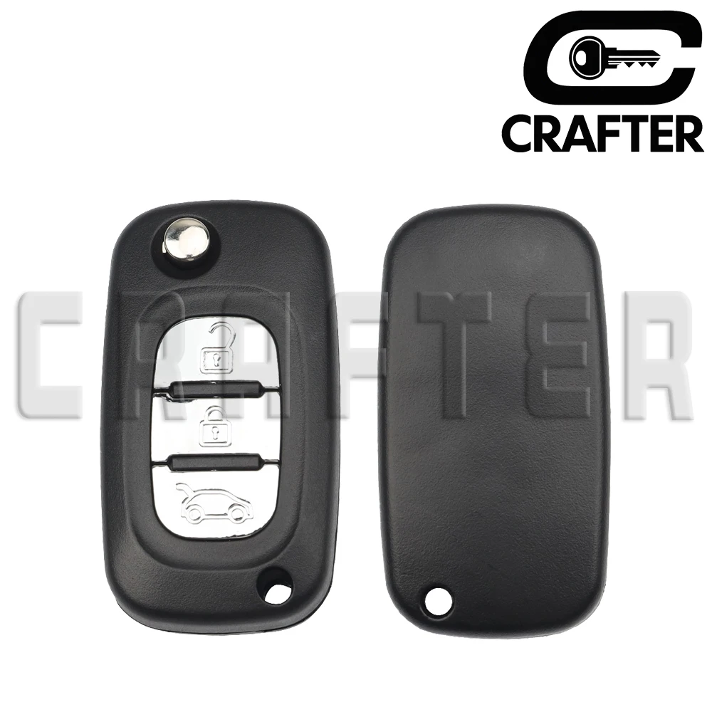 Llave Crafters Renault 46 CHIP PCF7946/47 433MHz hoja VA2 llave remota de coche para Renault Megane Logan Clio Sandero no modificada