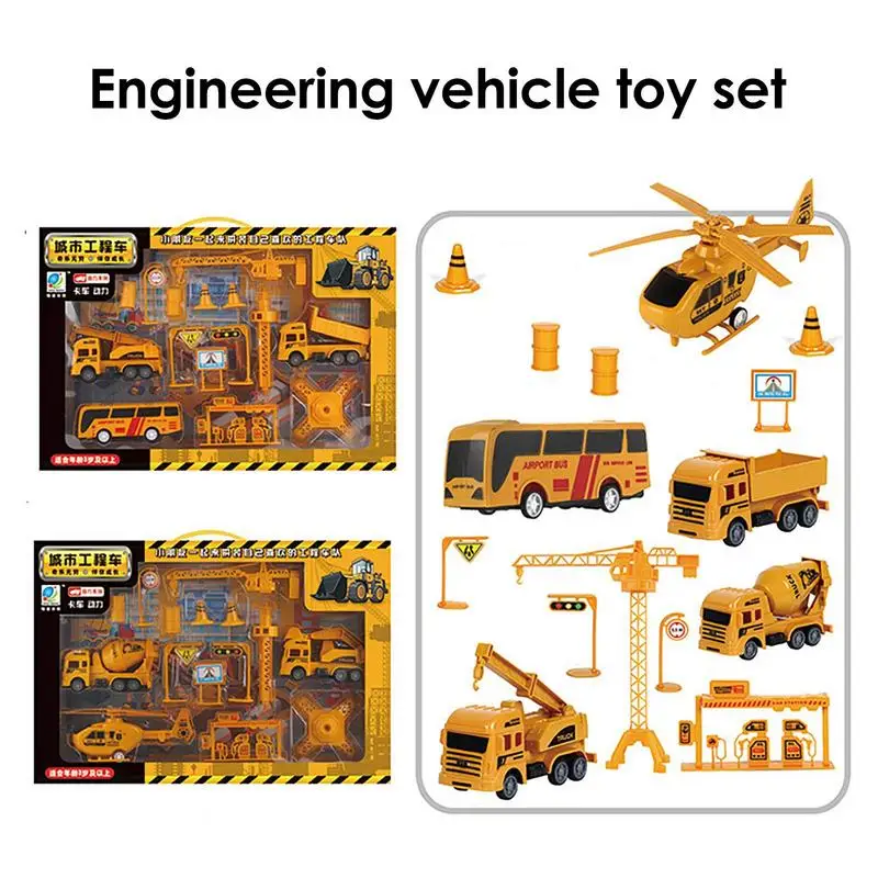 Pull Back Construction Trucks Engineering Pull-Back Car Toys Pretend Playsets KidsPlay Cars For Reward Early Education Gift