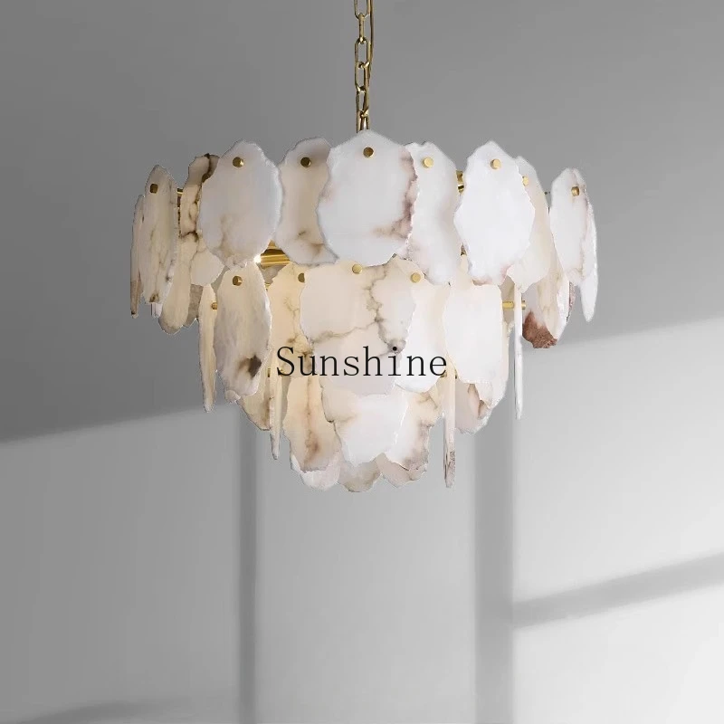 

French light luxury living room chandelier creative dining room stairwell empty high-end design lamps