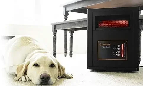 Comfort Deluxe with Copper PTC, Infrared Space Heater with Remote, 1500 Watt, ETL Listed,With High and low settings,Good for