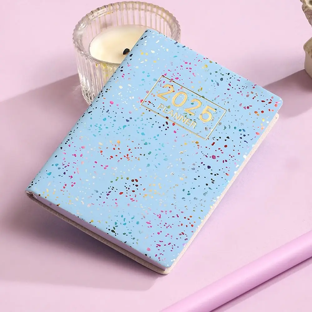 Bling A7 Mini Pocket Notebook English Colorful 2025 Schedule Planner Notepad Taking Notes To Do List Efficiency Plan Notebook