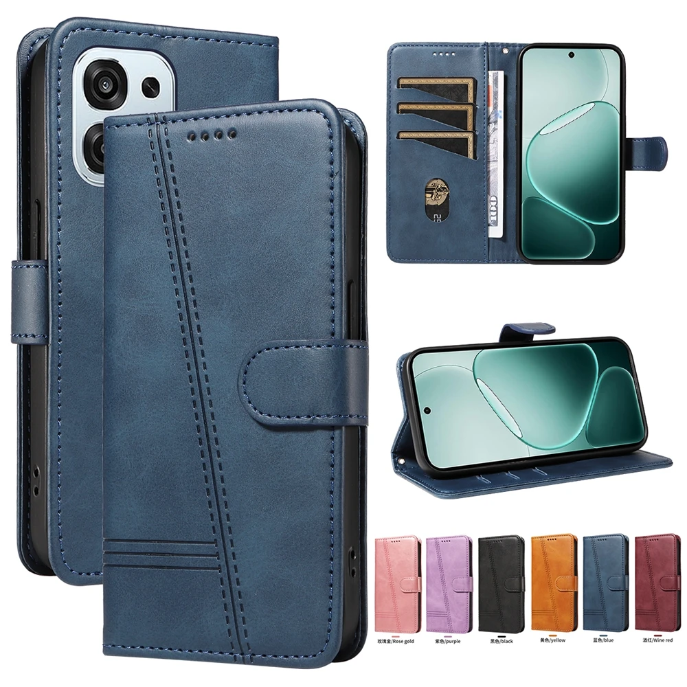 Wallet Flip Leather Case For OPPO A36 A38 A58 A60 A76 A78 A79 A96 A98 A93 A94 A95 A74 A73 A54 A54S A55 A57 4G 5G Phone Cover