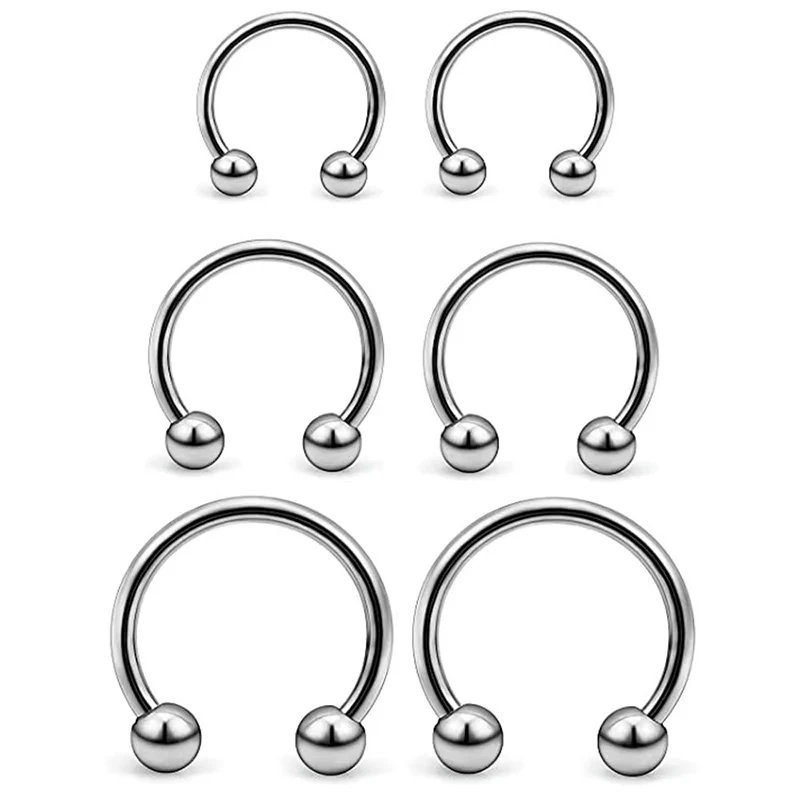 6 Sizes Metal Cock Ring Penis Erection Stainless Steel Penis Ring Glans Stimulating Cockrings Delay Ejaculating Sex Toys For Men