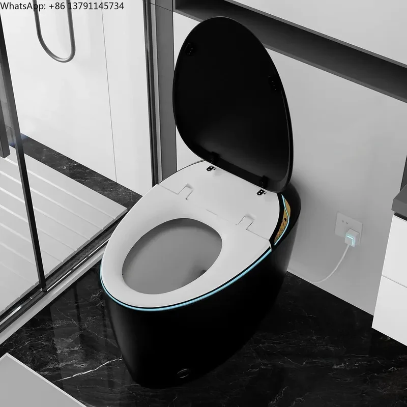 Luxury Toilet With Bidet Seat, Elongated Egg Shaped Modern Design, Auto Open Auto Flush, Adjusted Heated, Customized