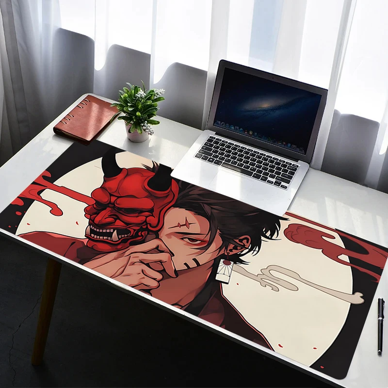 Mouse Pad PC Non Slip HD Rubber Mousepad Laptop Gamer Cabinet Keyboard Pad Office Computer Gaming Devil Oni Mask Desk Mouse Mat