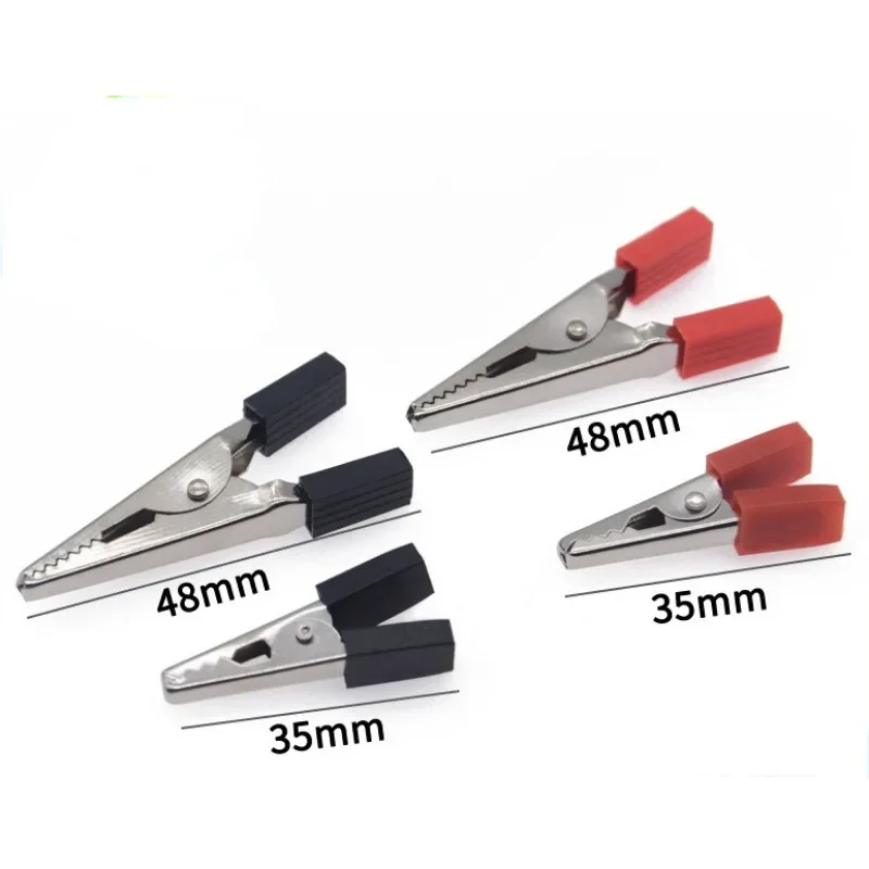 

Alligator Clips 10pcs/lot Crocodile clip Plastic Handle Test Probe Metal Connector Socket battery Plug Electirc testing