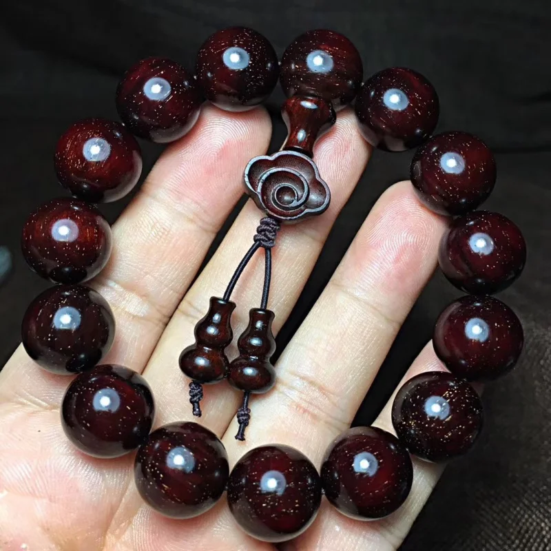 

Новый подлинный индийский браслет из мелколистного палисандра толщиной 1,5 мм с золотыми вкраплениями, унисекс, коллекционный предмет, изготовлен из высококачественного материала.