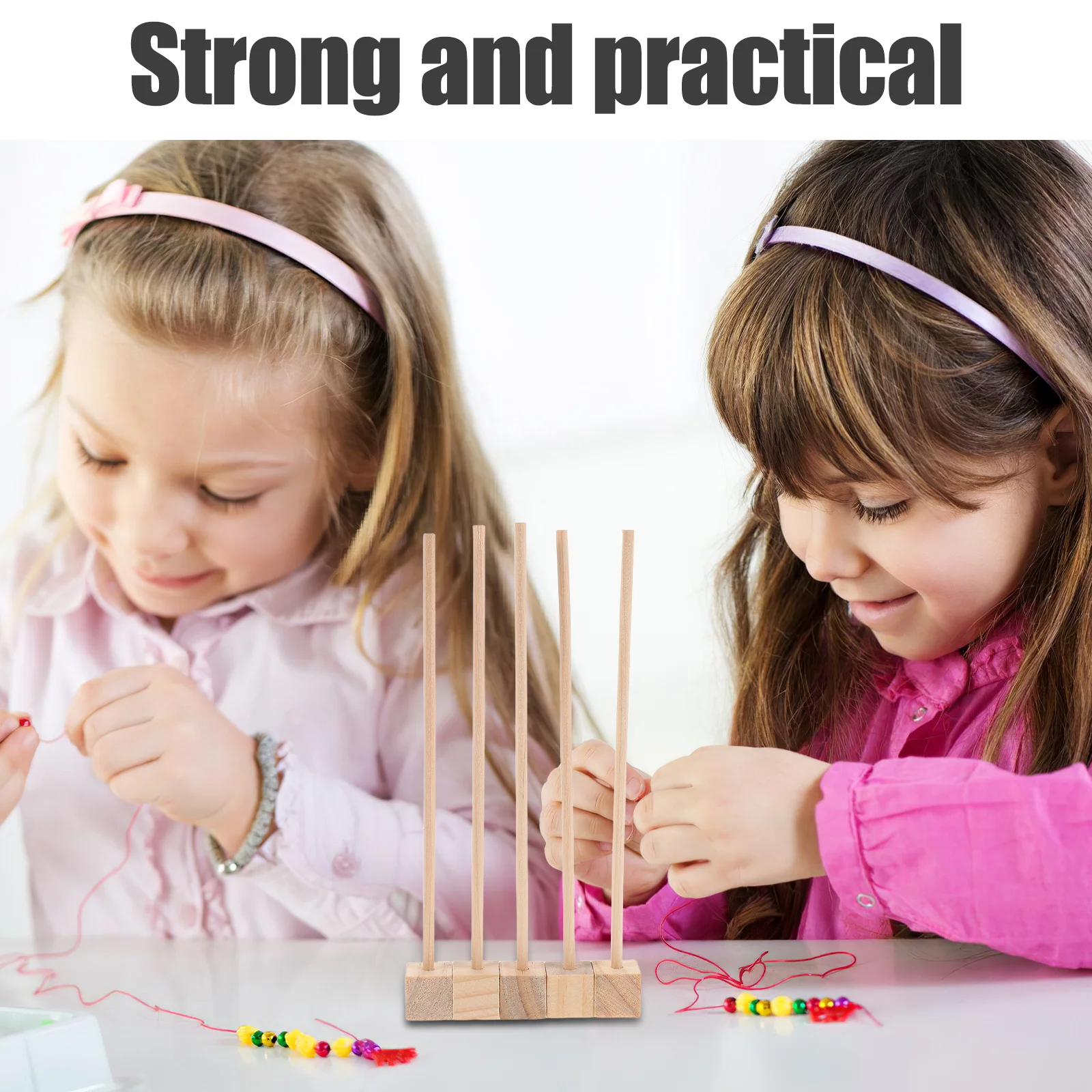 Kit de rompecabezas entrelazado DIY creativo, 100 Uds., pasadores de madera, Base de construcción, vástago, materiales educativos para manualidades, bloques de conexión