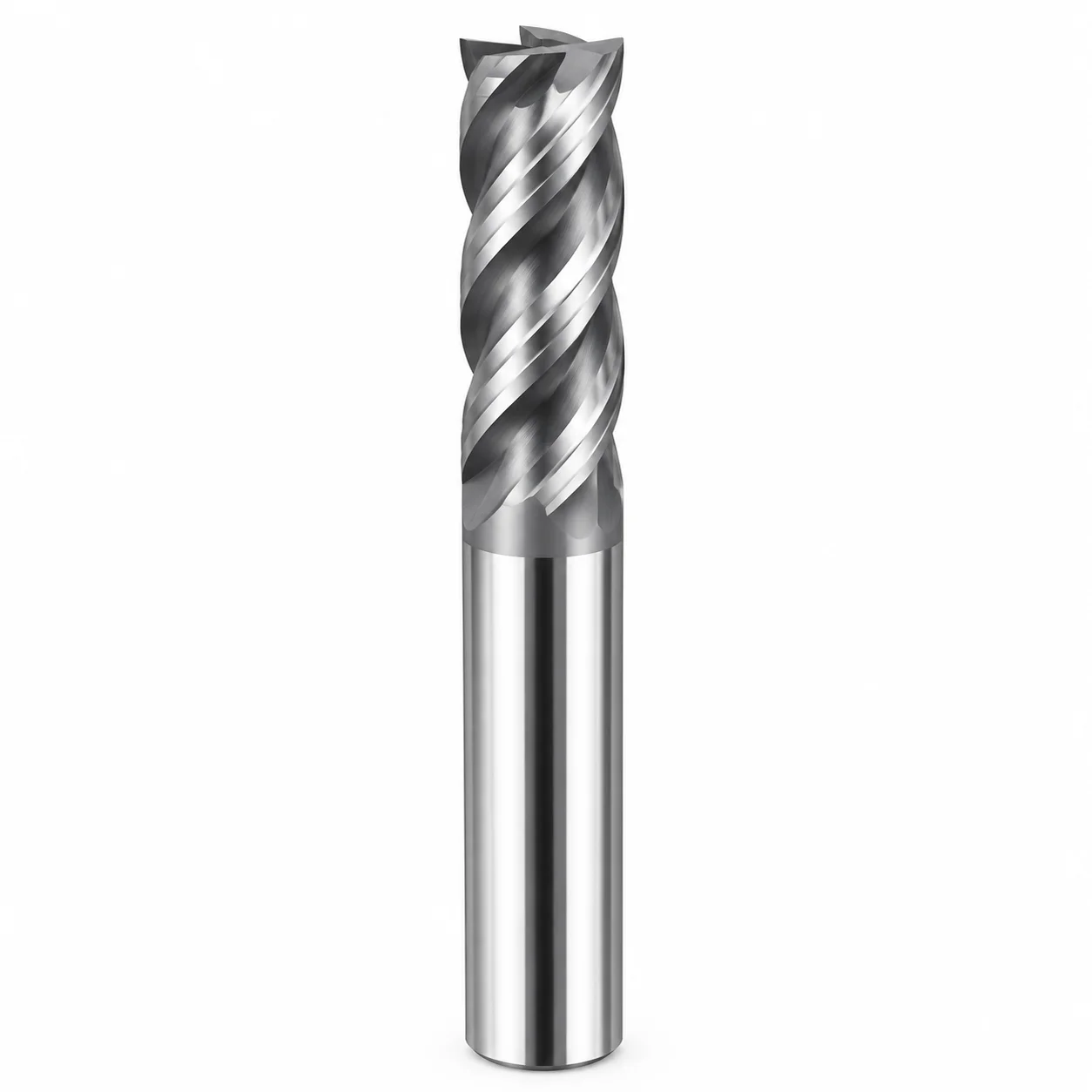 HRC60 4 Flute Dynamic Milling Solid Carbide Square End Mill Coated CNC Cutter For Stainless Steel Roughing Finishing Precision