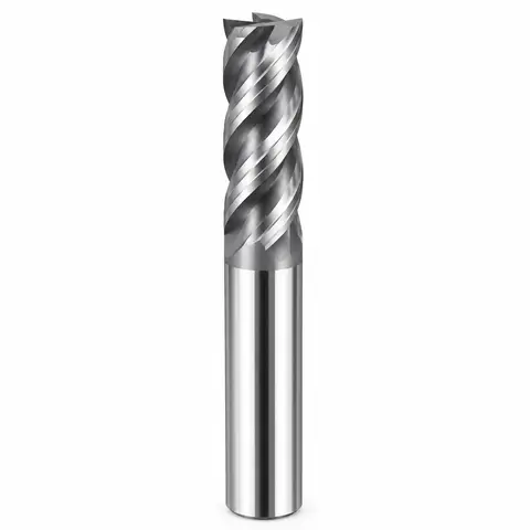 HRC60 4 Flute Dynamic Milling Solid Carbide Square End Mill Coated CNC Cutter For Stainless Steel Roughing Finishing Precision