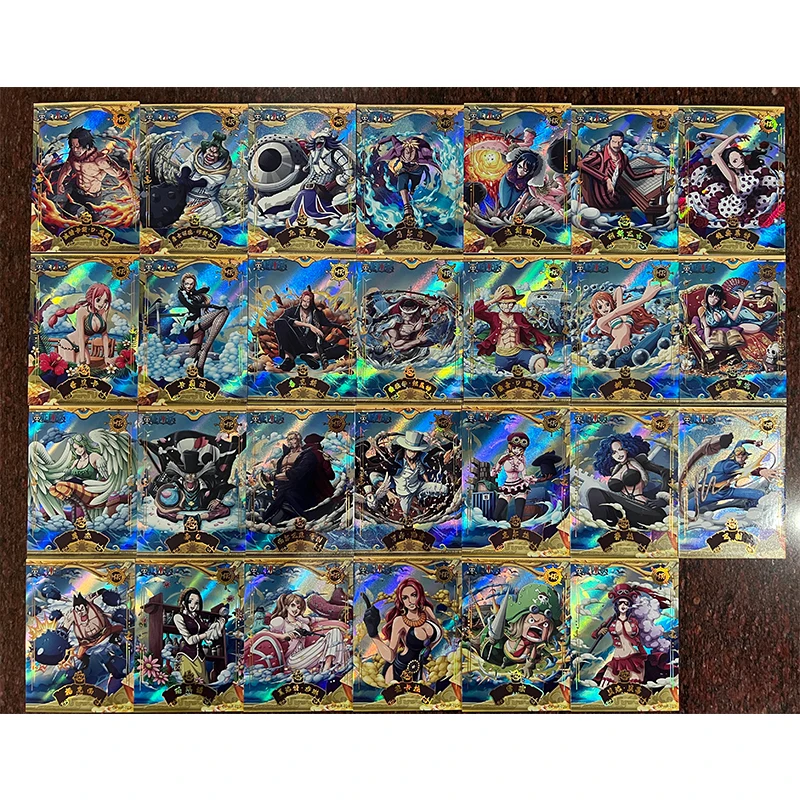 Kabage-4D One Piece Gr-Hr-Lr Series Anime Characters Monkey D Luffy Nami Usopp Cartoon Toys Collection Card Birthday Gift