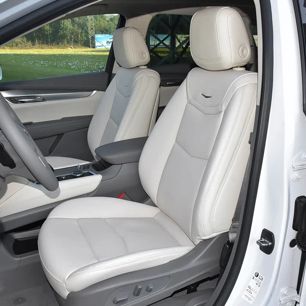 

Комплект чехлов для автомобильных сидений из кожи для Cadillac XT5 2020-2024: защитные накладки, полный комплект, стайлинг салона автомобиля