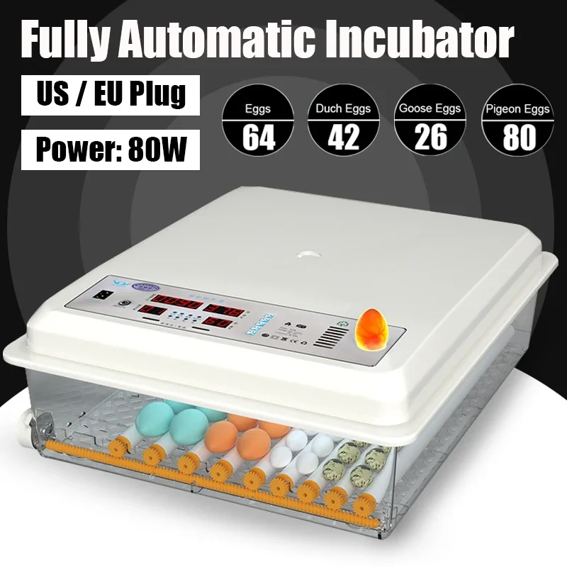 

New Intelligent Electric Incubator Suitable For Household, Laboratory or Small Farm 360° Fully Automatic Egg Flipping Incubator