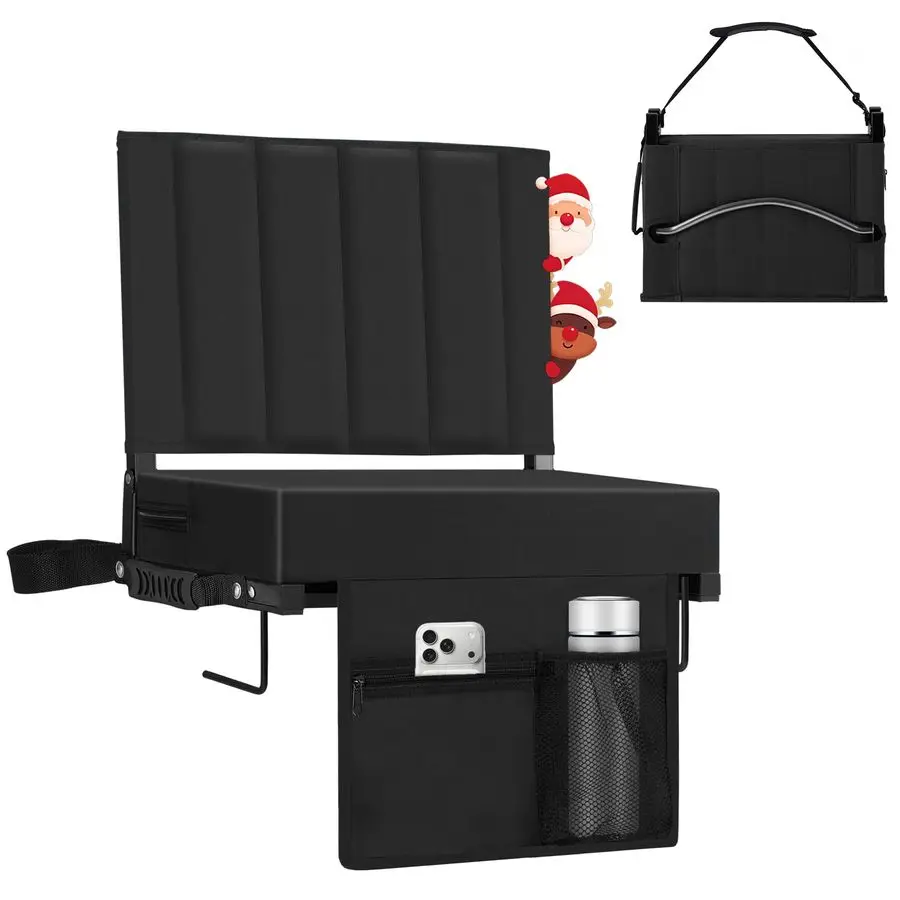 

Сиденье для трибун с поддержкой спины, портативное сиденье для отбеливания с широкой удобной мягкой подушкой, металлическим крючком, складное кресло для стадиона w