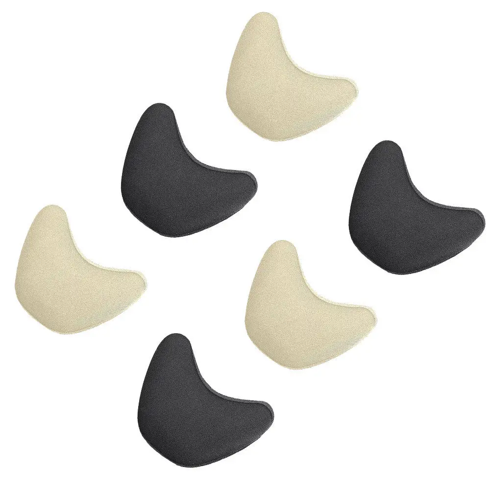 

6Pair Toe Protection Pads Durable Elastic Forefoot Cushion Relieve Ball of Foot Pain High Heel Toe Pad Black Beige High-Heeled