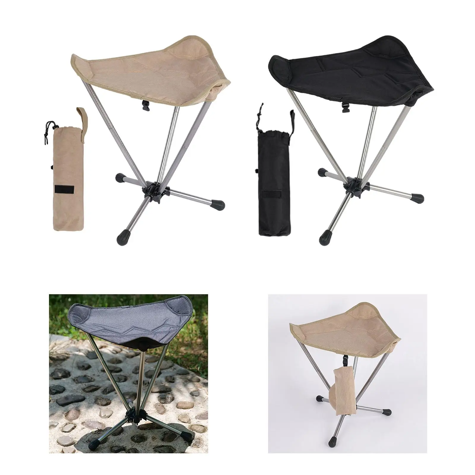 Camping Stool Seat Foldable Small Chair Heavy Duty Foot Stool Compact Portable Folding Stool Fishing Stool for Outdoor Garden