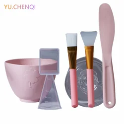 Silicone Mask Brush Set Soft Hair Smear Mask Bowl Clean Application Face Women Beauty Makeup Tool