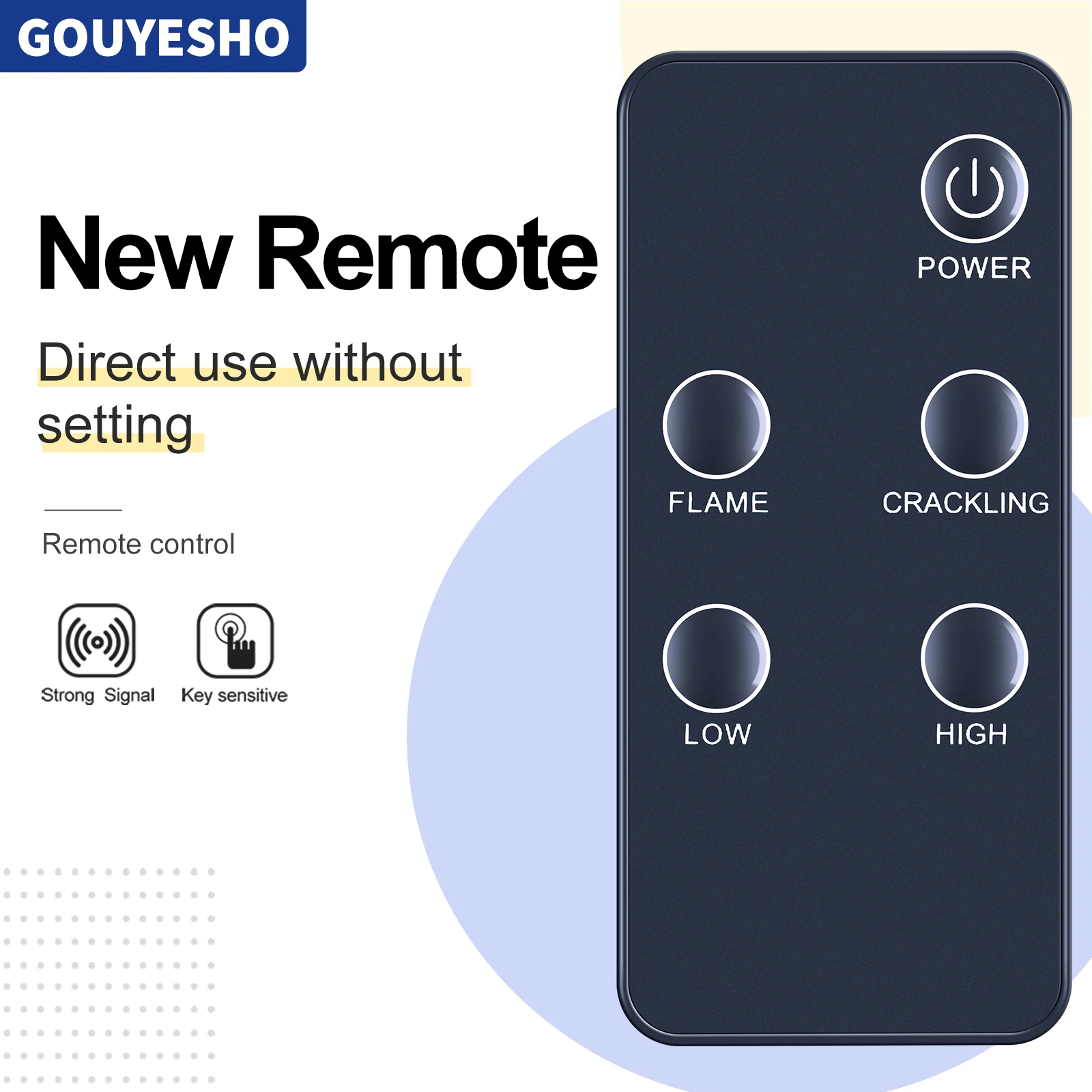 جهاز تحكم عن بعد جديد لـ PuraFlame Western EF42D EF43D-FGF EF42B EF44B EF302B EF302A EF45D-FGF EF45B-OGF مدفأة كهربائية ثلاثية الأبعاد Hea