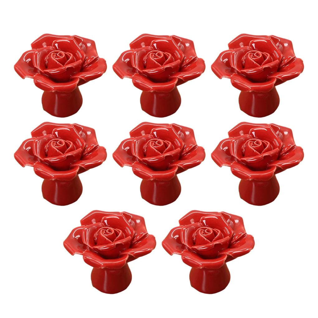 Sleek Appearance Ceramic Drawer Knob For Wide Range Of Applications Flower Ceramic Door Knob Unique