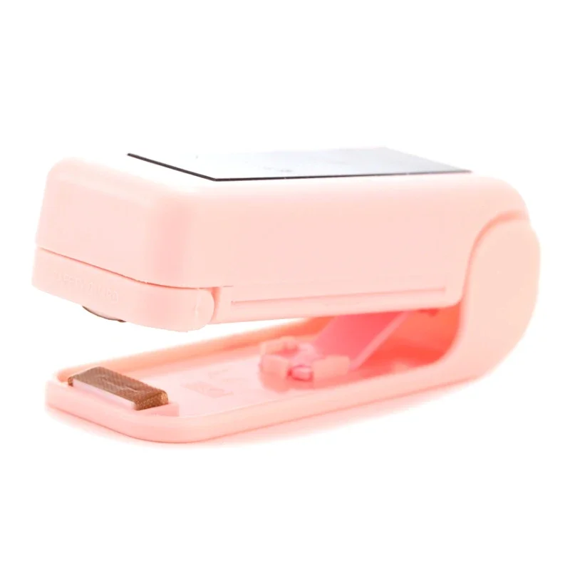 Mini Sealing Machine for Food Snack Storage Bag- Pink, Handy Sticker and Seals, Kitchen Accessories