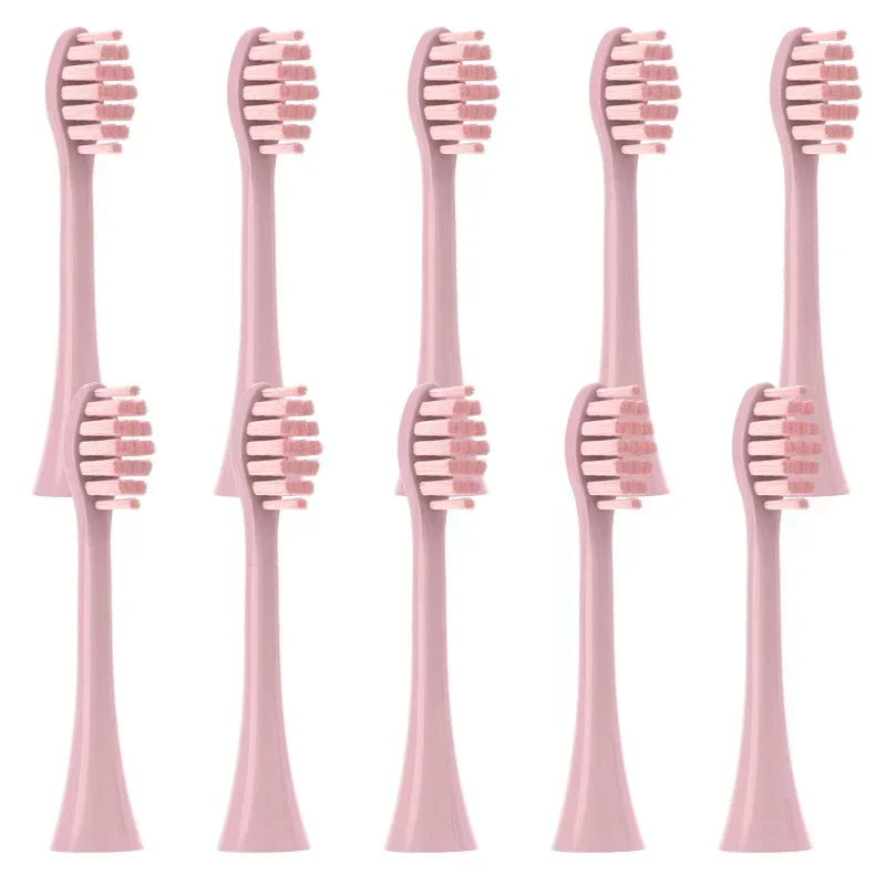 New Type Replacement For Apiyoo Moon Pink 10PCS Toothbrush Heads Electric DuPont Soft Brush Heads Smart Cleaning Head Nozzle