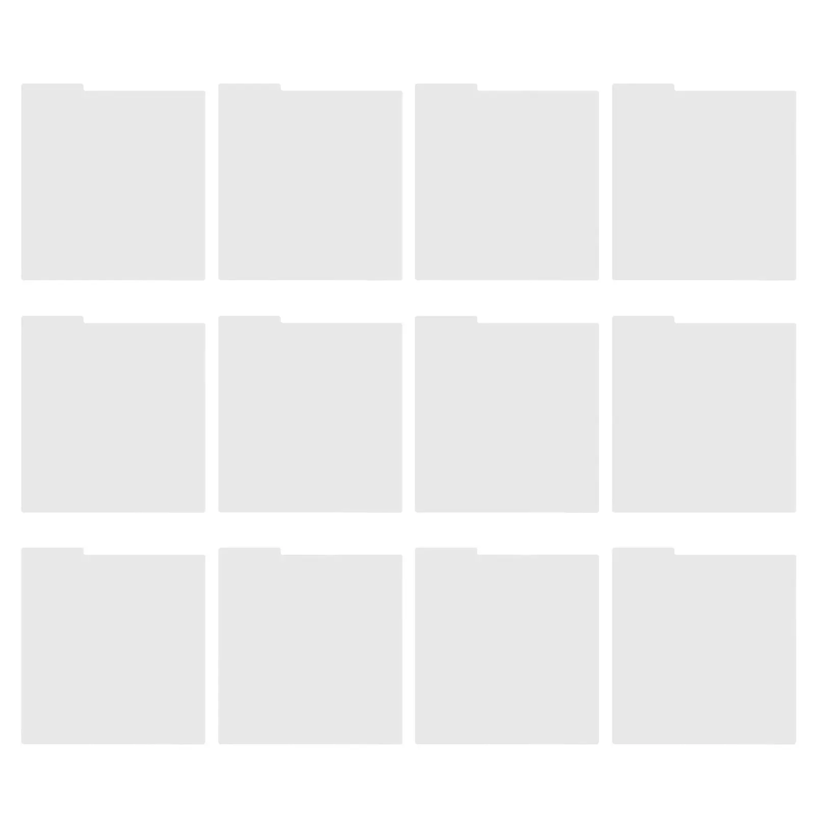 

12Pcs White Vinyl Record Album Dividers Heavy Duty Plastic Index Cards for Shelf Record Storage Organizer Blank Divider