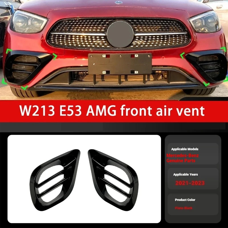Applicable to 2021-2023 Mercedes-Benz E-Class W213 E260 E300 E53 AMG front air outlet air cutter grille modification