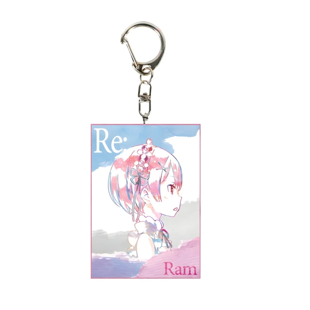 6CM Anime Re:ZERO -Starting Life in Another World Acrylic Keychain Model Cosplay Charm Characters Ornament Accesorios Good Gifts