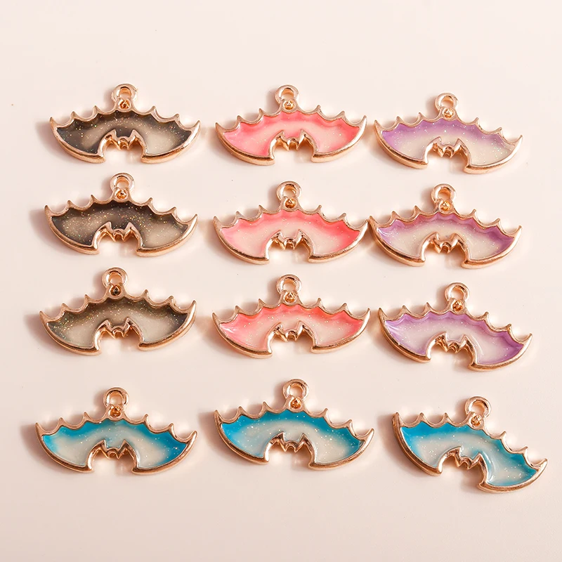 20 шт. 24x13 мм, милые подвески в виде летучей мыши на Хэллоуин, подвески для изготовления серег «сделай сам», ожерелья, браслеты, ручная работа, ювелирные изделия, фурнитура