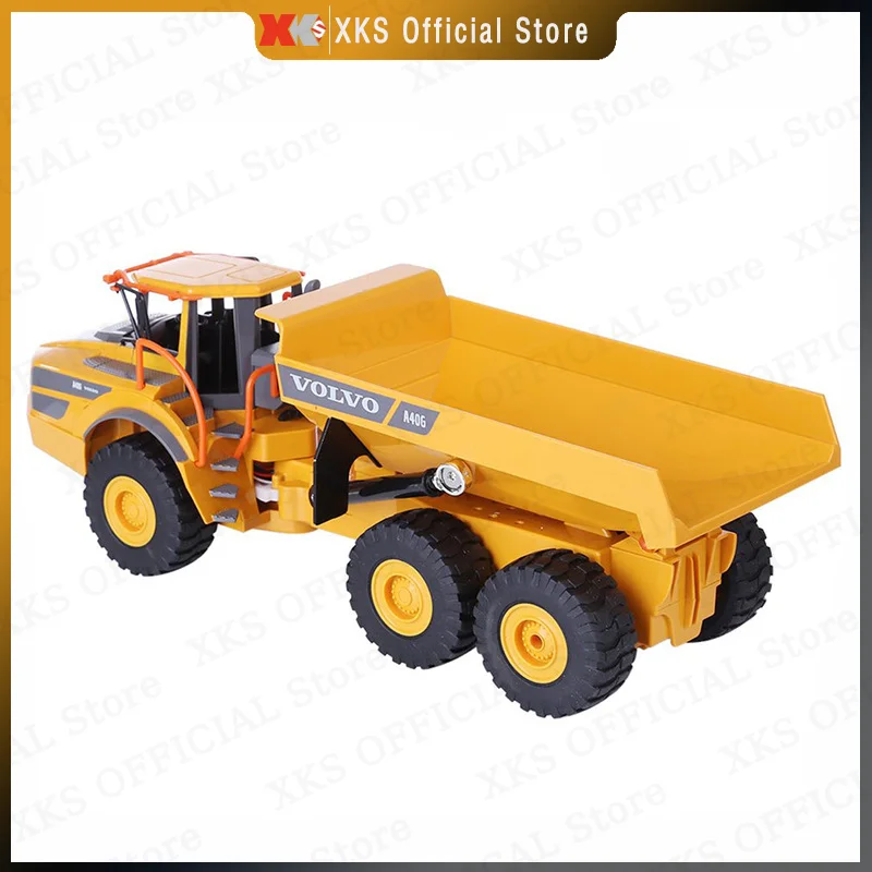 Double E E581 1/16 RC Truck 2.4G Remote Control Dump Truck Model LED Light Engineering Vehicle Electric Toy Car Gift for Boy