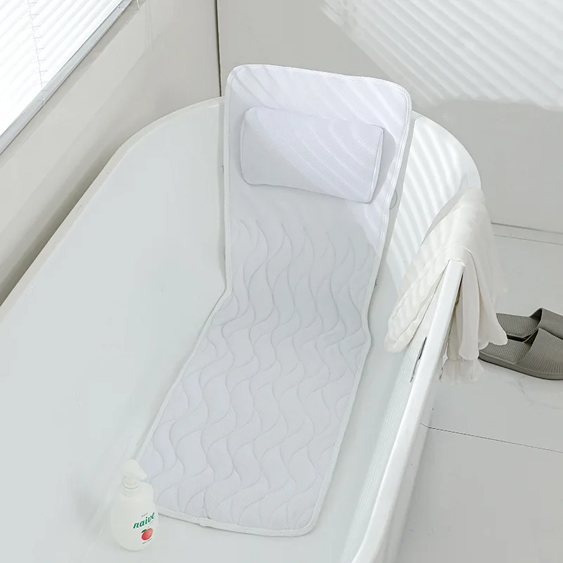 Bathroom bathtub cushion hotel bathtub cushion bathroom lying pillow soaking pillow with hook suction cup bathtub cushion