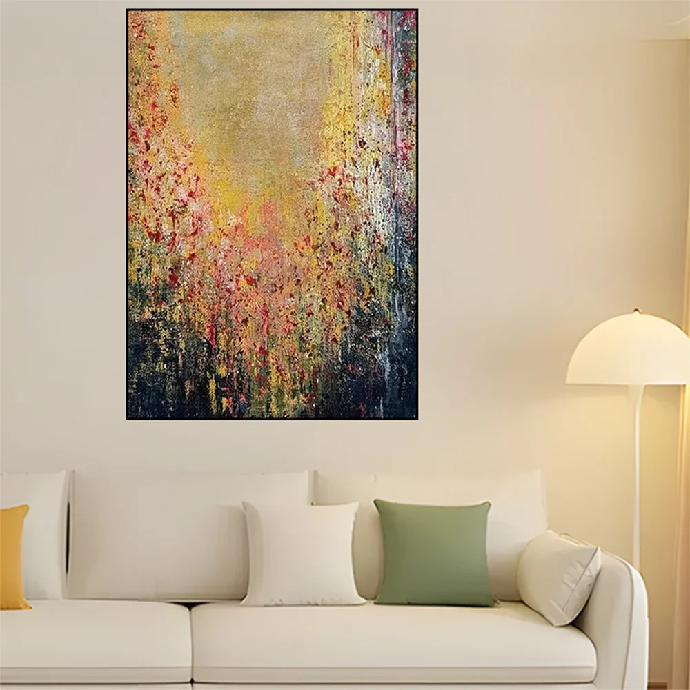 

Modern Pop Art Colorful Gray White Blue Light 100% Handmade Oil Painting On Canvas Abstract Picture Paintings Decor Living Room