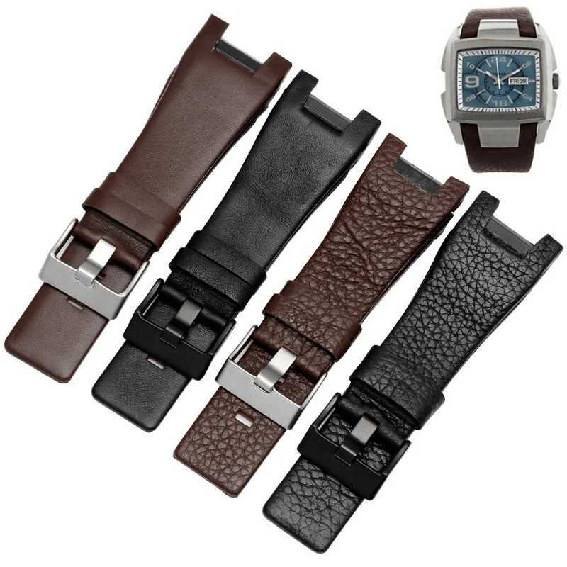 

Premium Quality Genuine Leather Waterproof Watchbands for Diesel Dz4246 Dz1273 Dz1216 with Concave Interface Strap 32mm