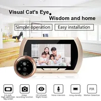 4.5 Inch Smart Digital Door Viewer Camera Door Eye Video Record Peephole Viewers IR Night Vision PIR No Disturb Motion Doorbell