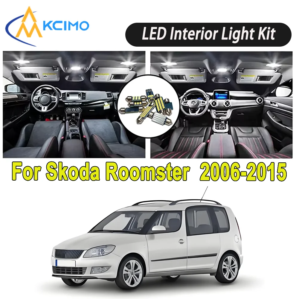 

New Light Bulb For Skoda Roomster (2006-2015) Premium Bright LED Interior Dome Map Trunk Light Kit Car Led Lamps Car LED Lights