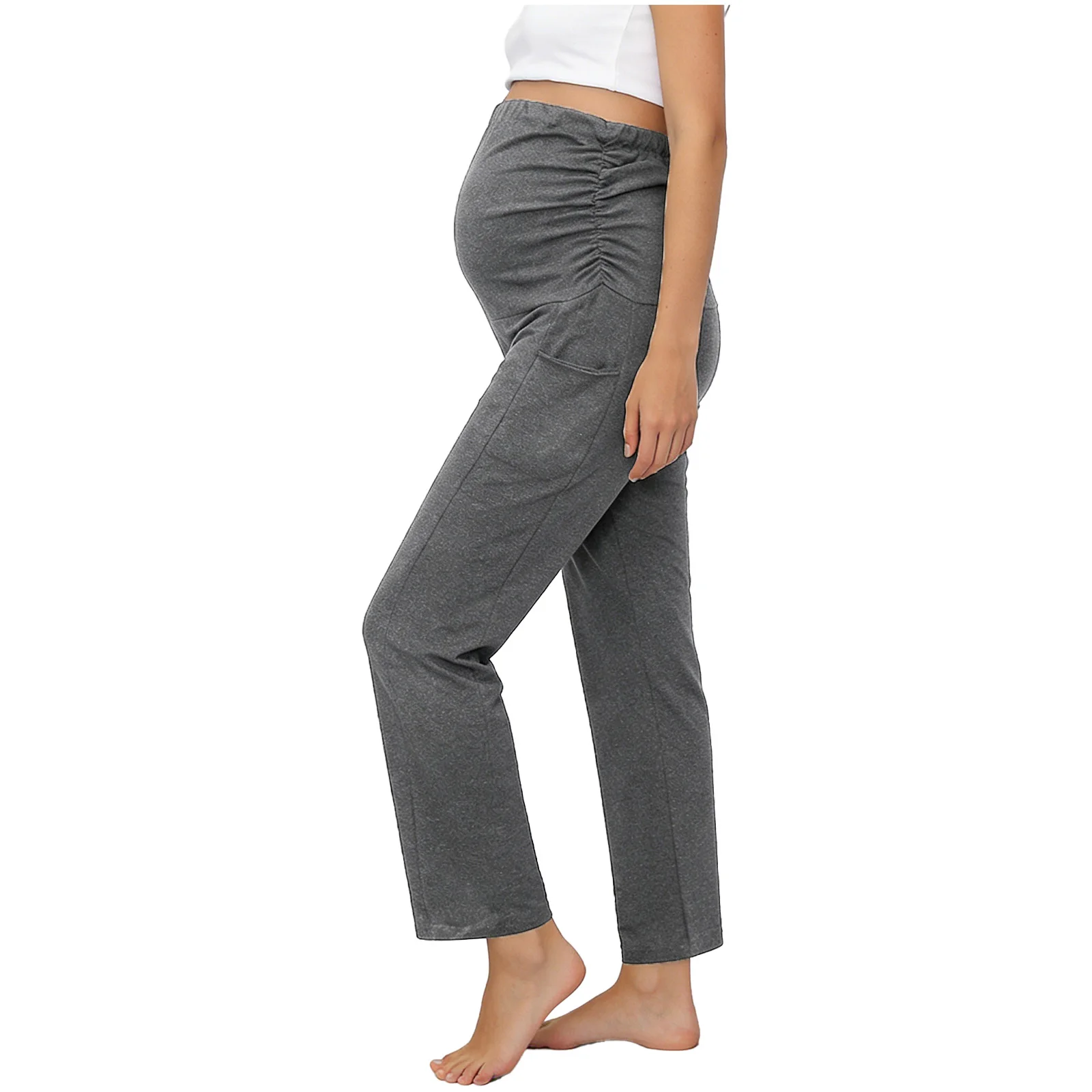 

Леггинсы для беременных с карманами, высокой талией, эластичным поясом, подходят для йоги, тренировок, пилатеса и занятий спортом.