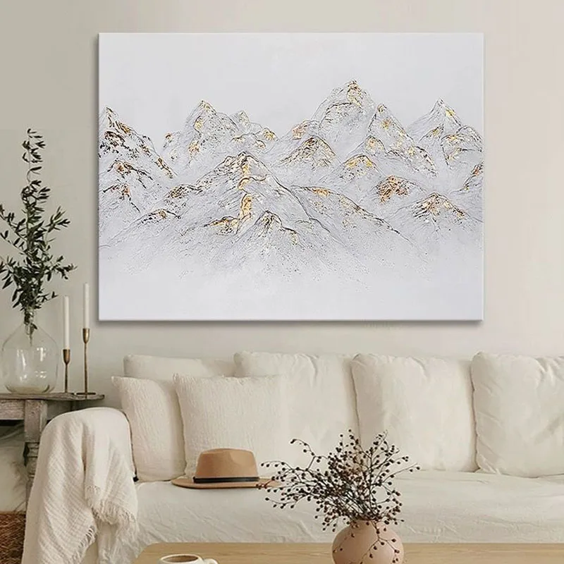 Abstract Art New Chinese Style Jinshan Living Room Handmade Oil Painting For Home Decoration Bedroom Dining Room Living Room and