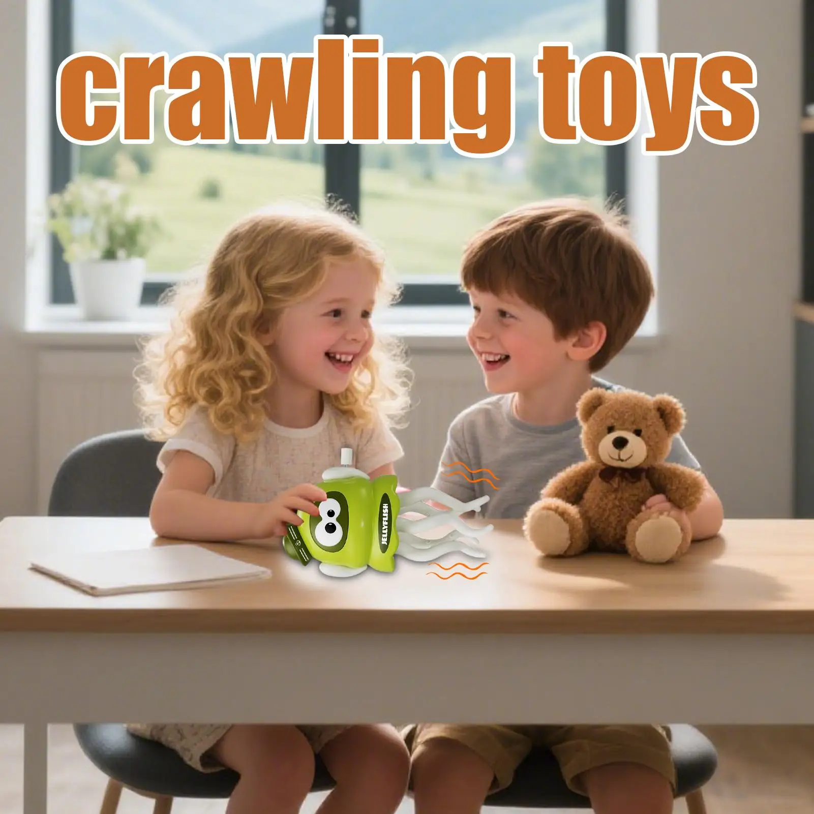 Crawling Octopus Baby Toy Wind-up Dancing Octopus Toy Automatic Windup Sea Animal Model For Children Boys Girls Baby Toddler