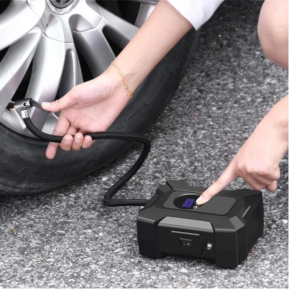 120W 150 PSI Car Air Compressor Pump, Digital Tyre Inflator, Portable Car Air Pump for Car, Motorcycle LED Lights Tyre Pump Tool